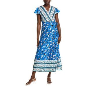 Ipponelli Womens  Wrap Dress, Blue